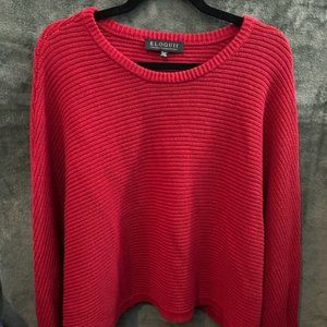 Eloquii Red Knit Crop Cropped Sweater Plus Size 22 24 3X